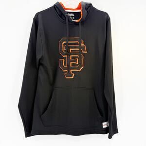 Stitches Unisex Black & Orange SF Giants Hoodie Small